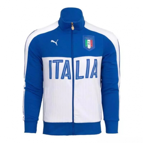 2016-17 Italy White Blue Training Jacket